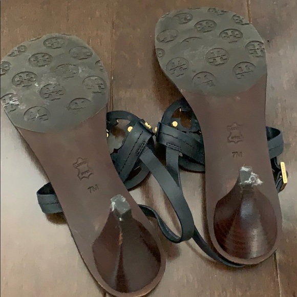Tory Burch navy blue logo sandals 7 - Picture 5 of 6